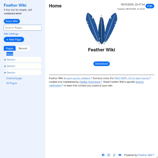 Feather Wiki